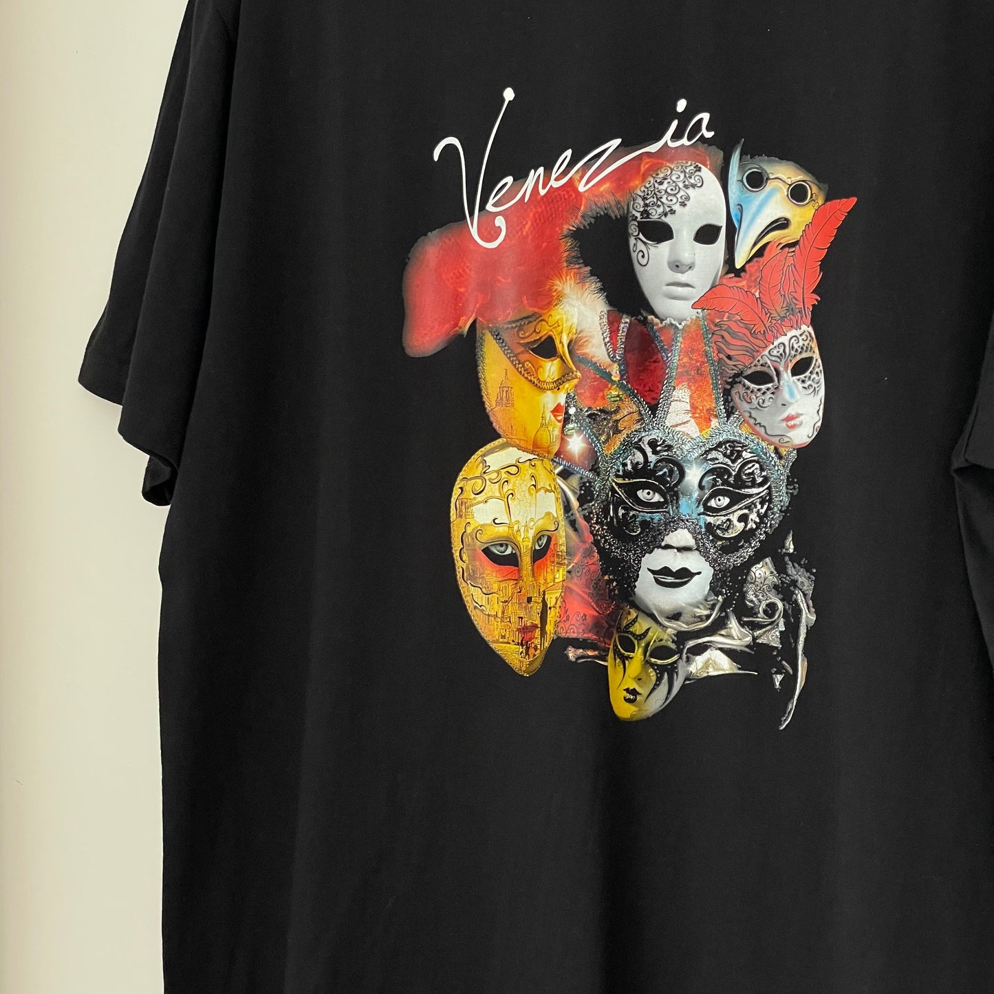 XL Vintage Venetian Mask Black Venice Souvenir T-Shirt Unisex