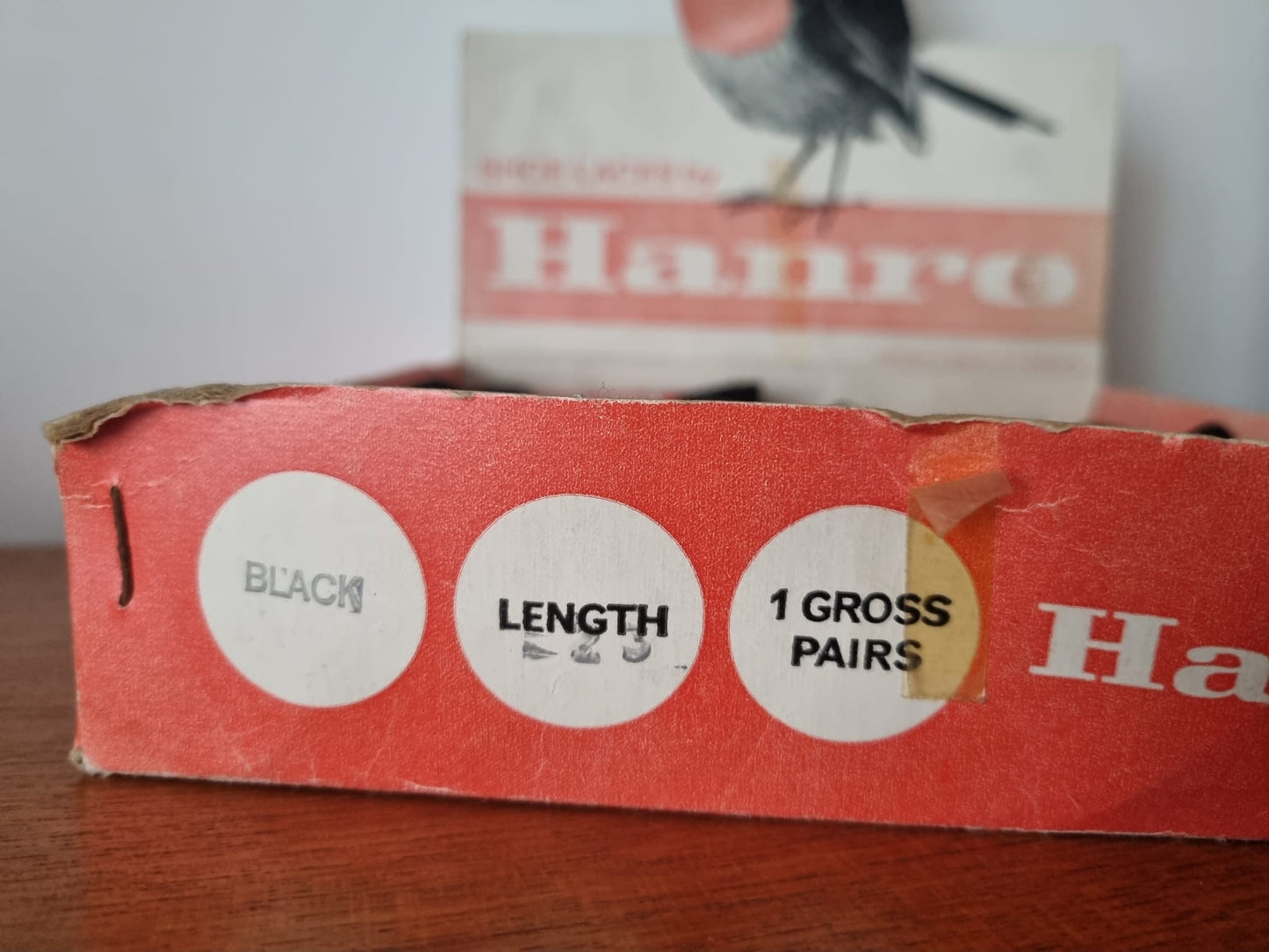 Vintage Hanro Black Shoe Laces (x 97 Pairs) Job Lot in Original Box. Hancock and Roberts, Leicester