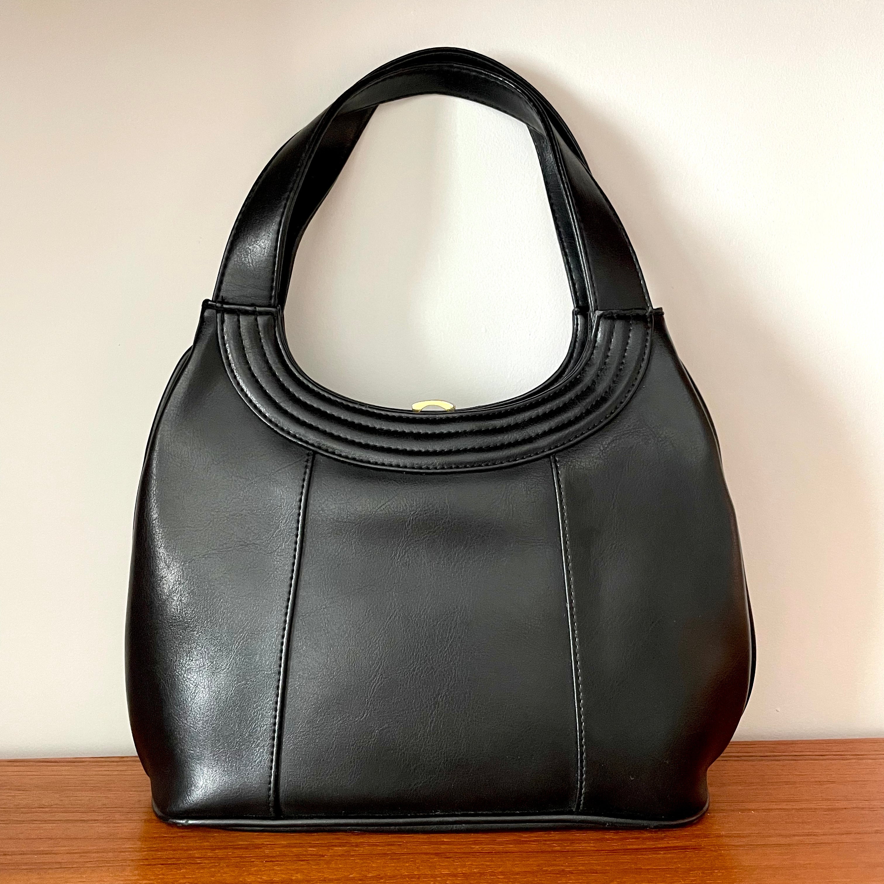 Vintage Clubhouse by Jane Shilton Black Statement Shoulder Hand Bag