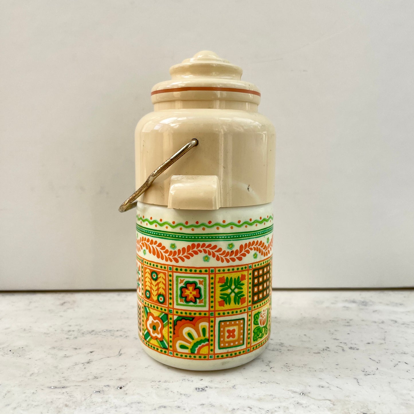 Vintage Avon 70s Patchwork Cologne Mist Flask Design Bottle 3oz