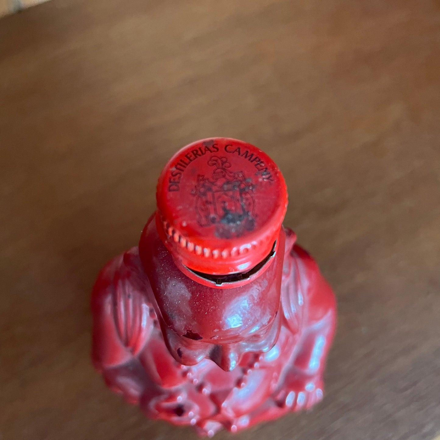 Vintage Red Glass Buda Spanish Liquor Bottle 90cc Collectable