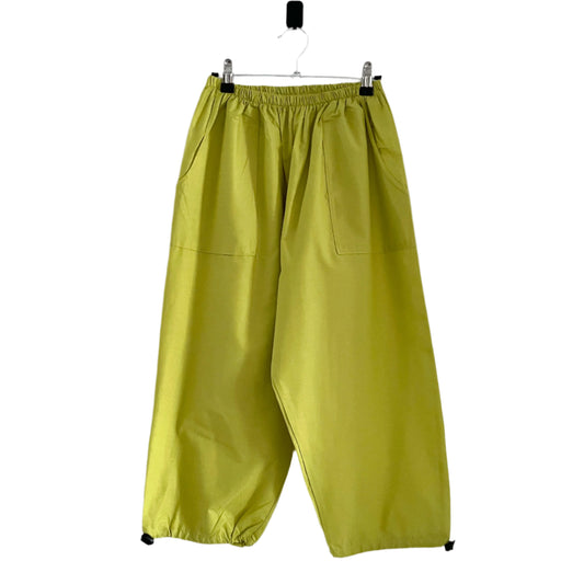 Vintage Green Yellow Cropped 90s Cargo Trousers Made in England