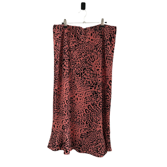 Vintage GorRay Pink Leopard Print Fit and Flare Skirt UK