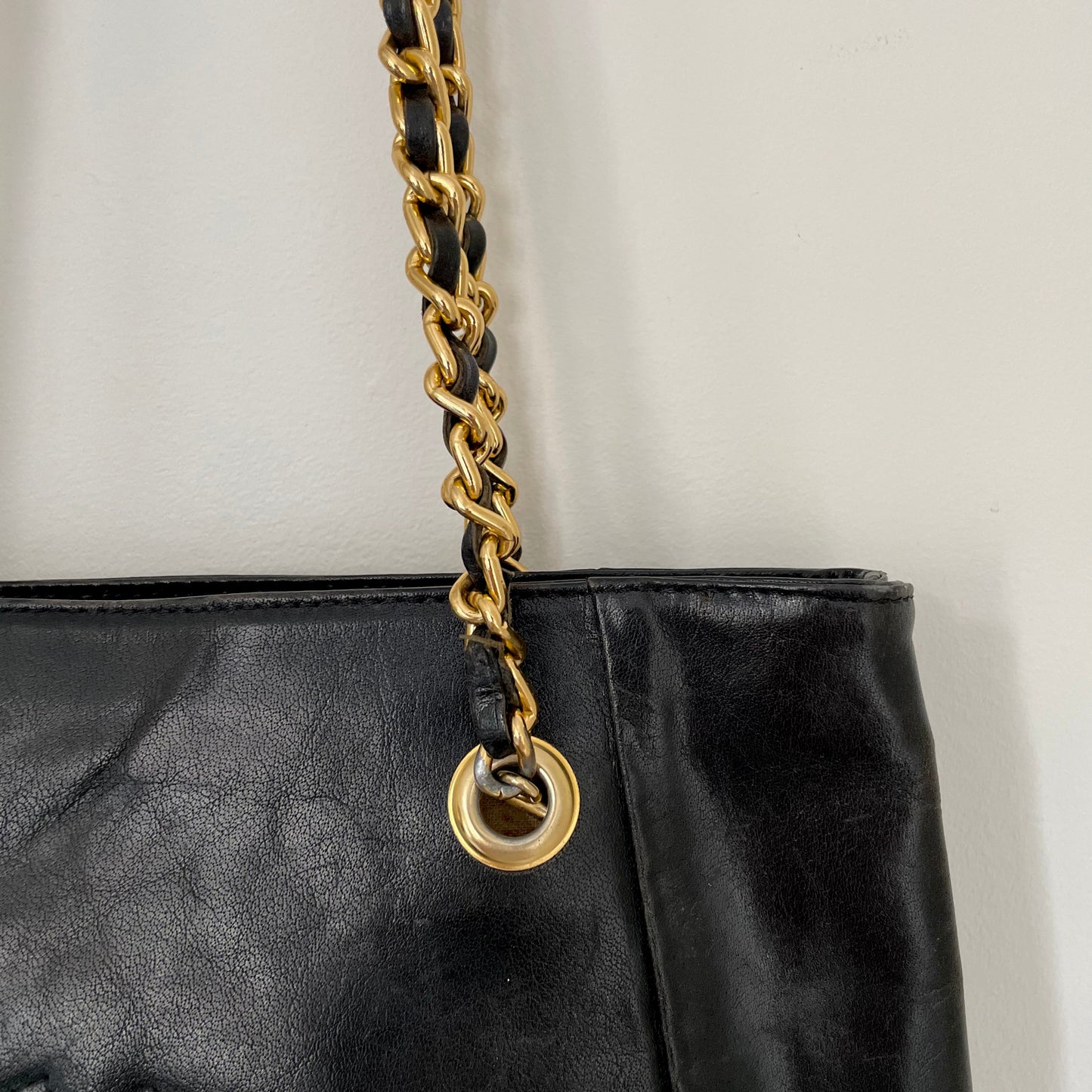 Pink Panther Leather Flower Motif Vintage Shoulder Bag