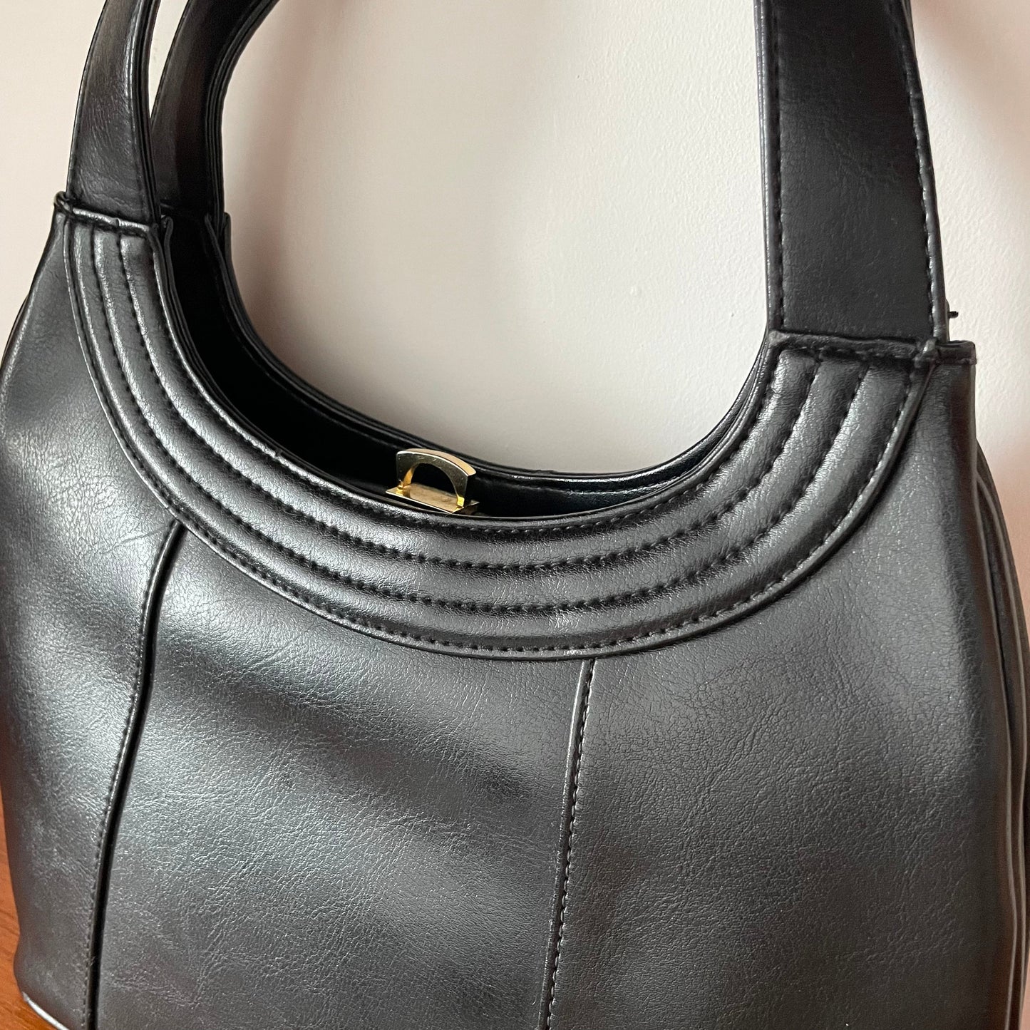 Clubhouse by Jane Shilton Black Statement Shoulder Hand Vintage Bag