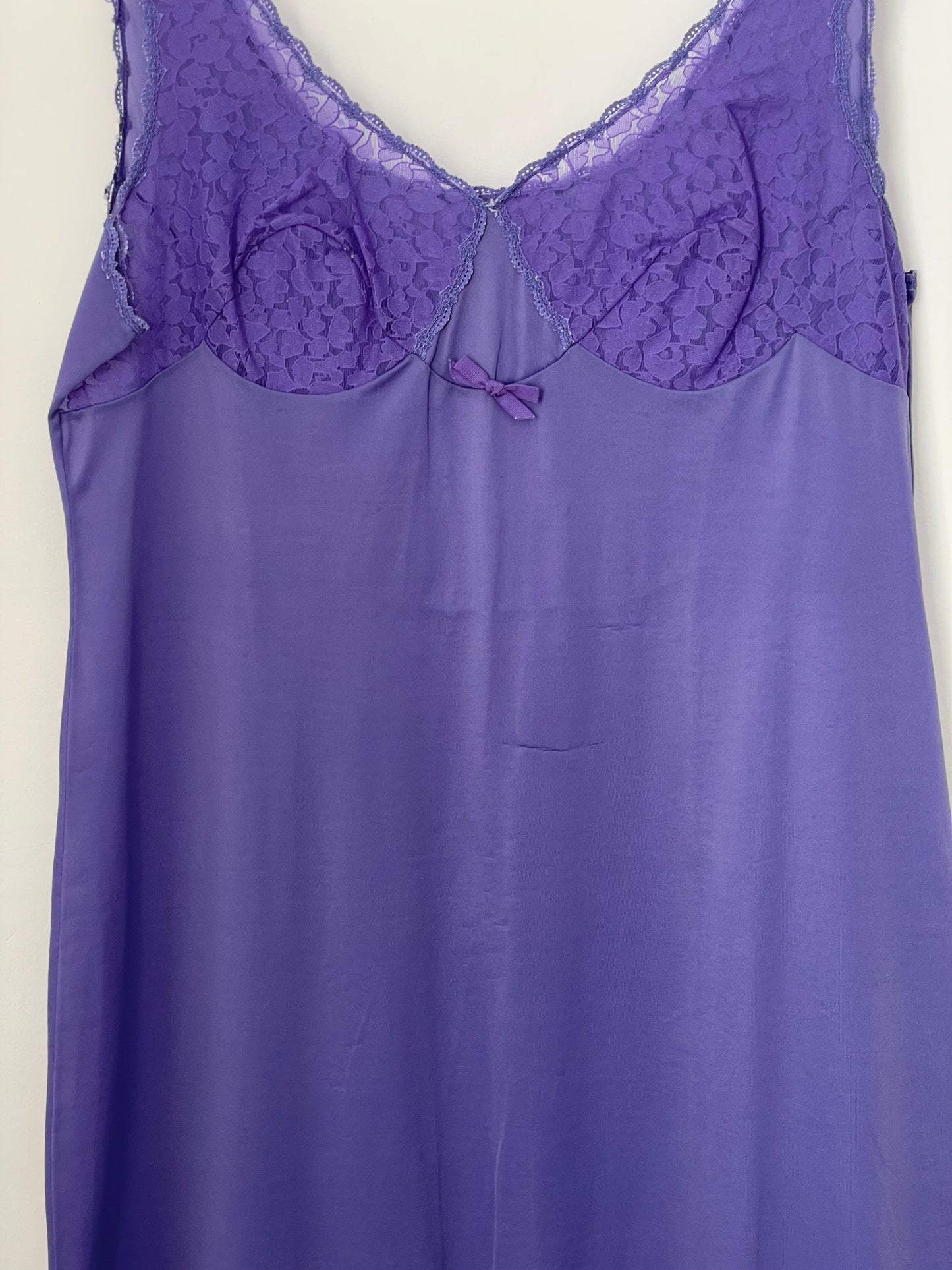 Vintage Purple Short Lace Bust Slip Dress