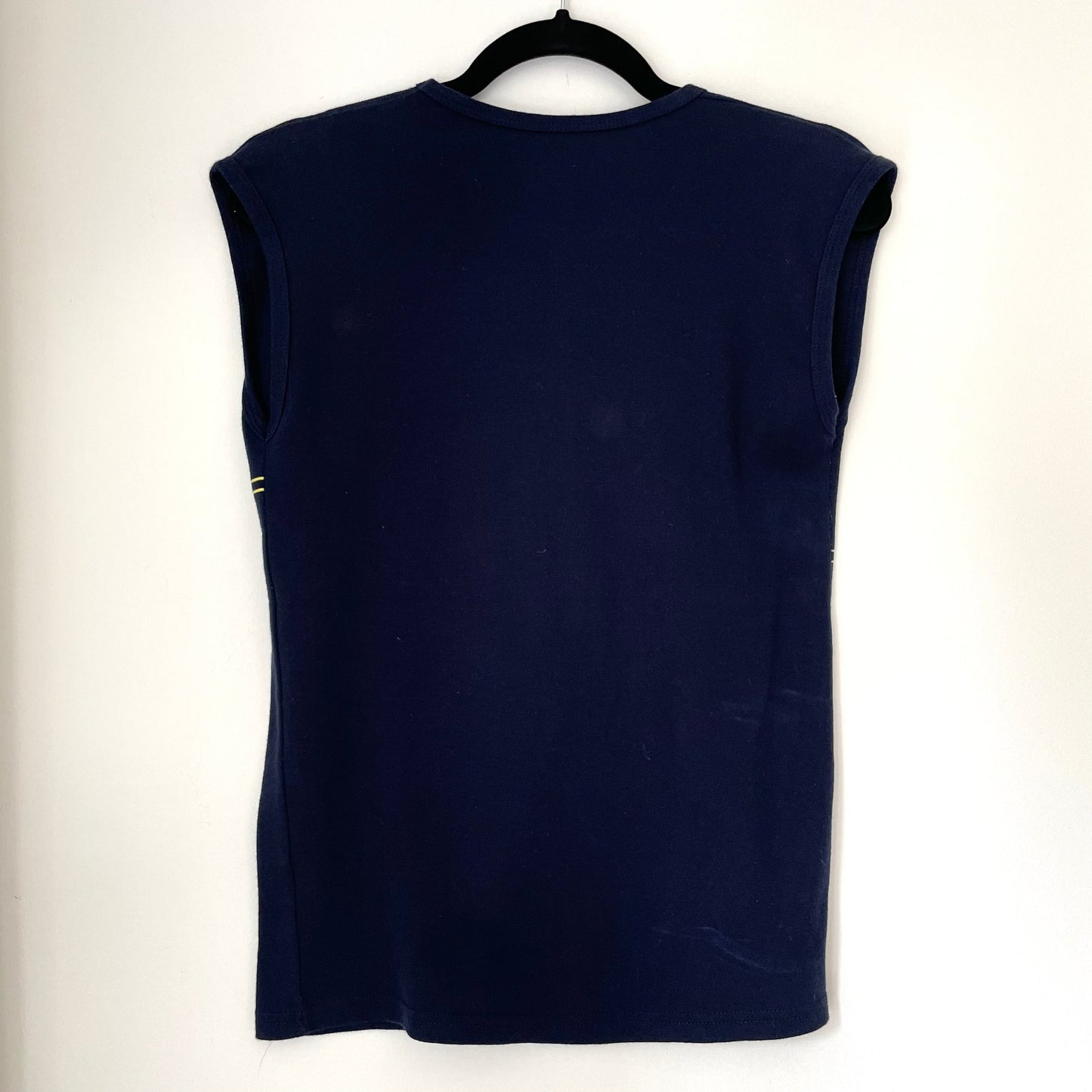Vintage Small Navy Blue Steps Band Unisex 90s Vest Top