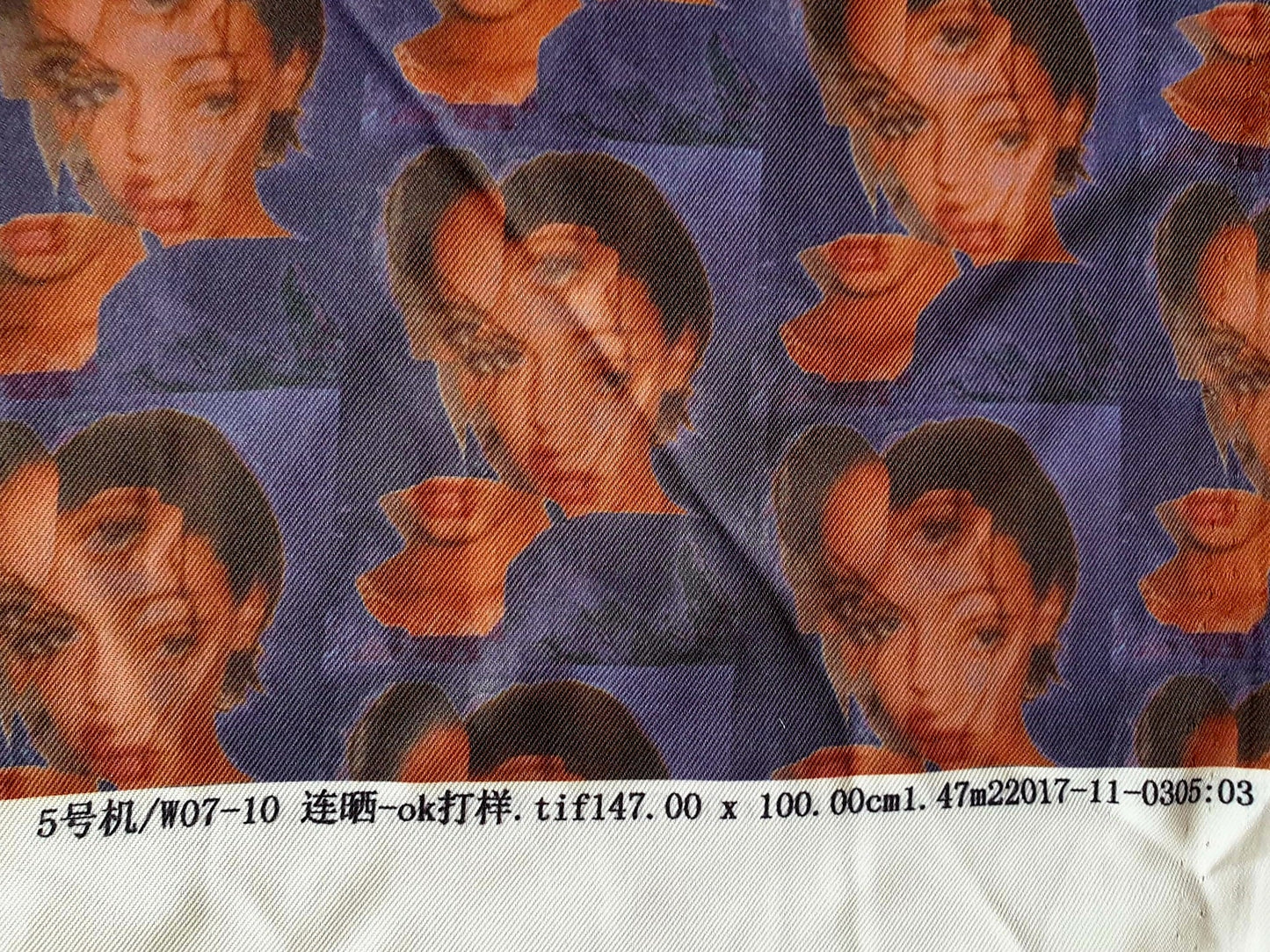 Vintage Faces Eastern Fabric 