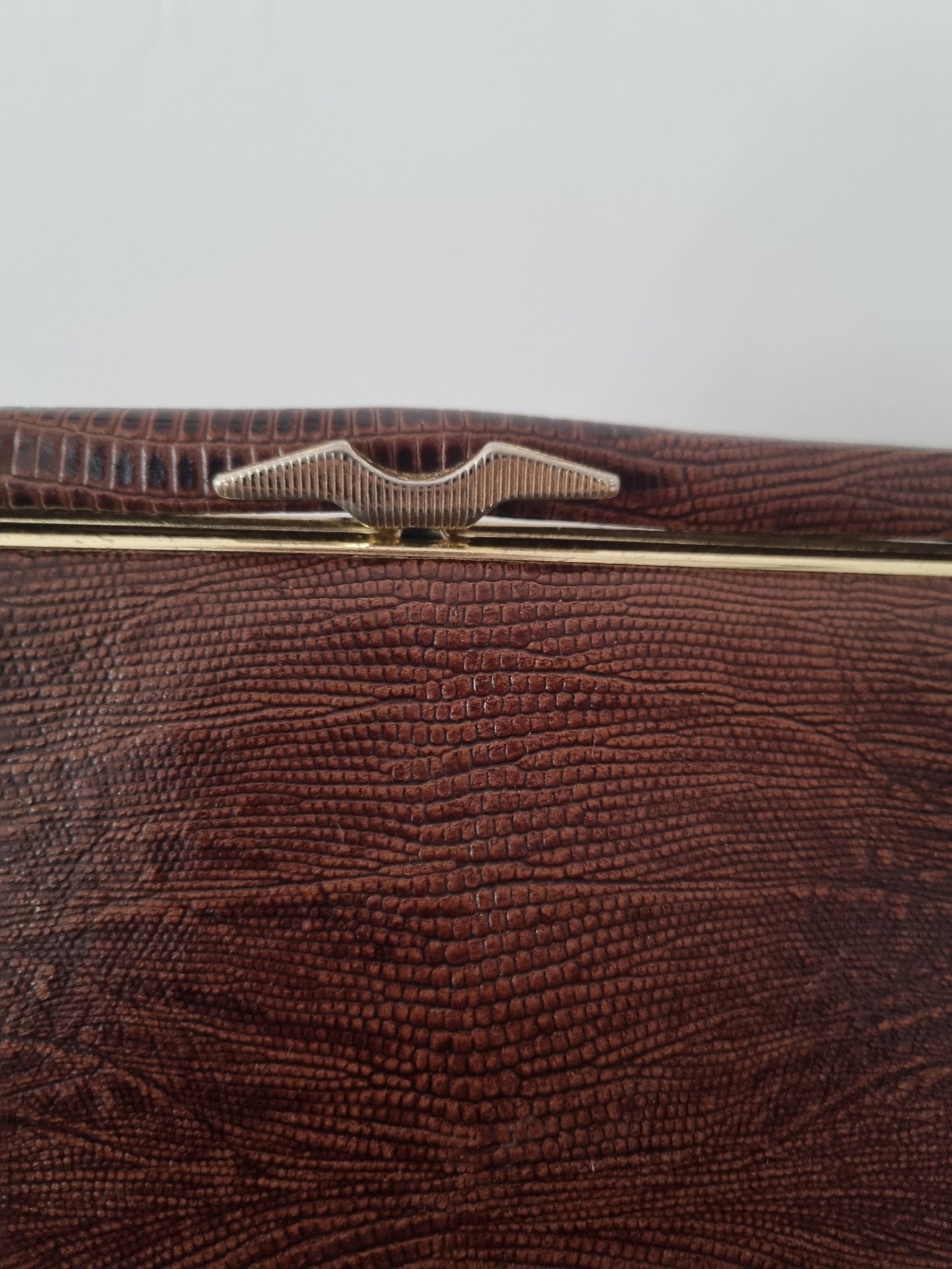 Textured Brown Leather Flawless Handbag. Made in England.