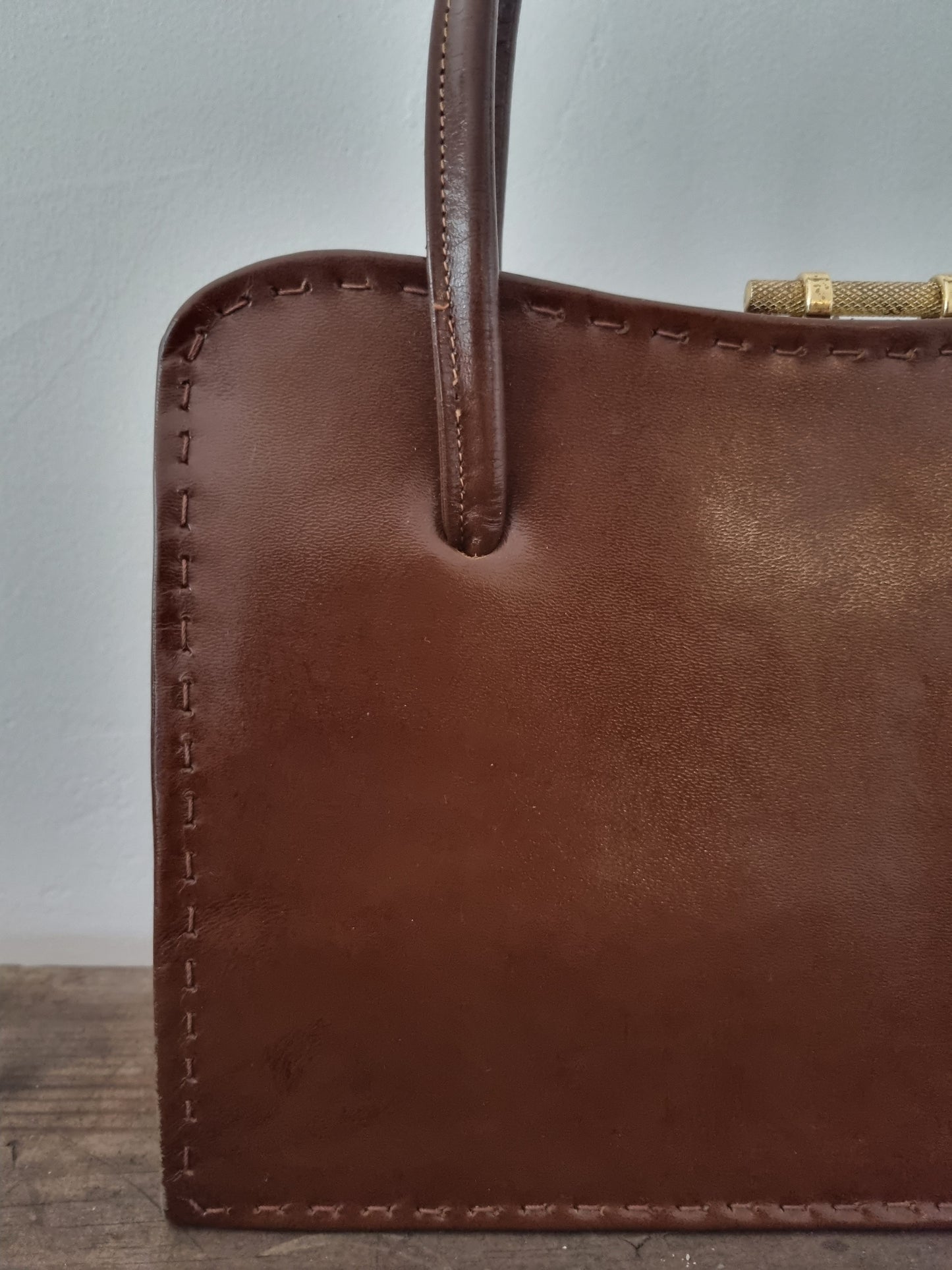 Leather Brown Ackery Handbag. Flawless Condition and Made in England.