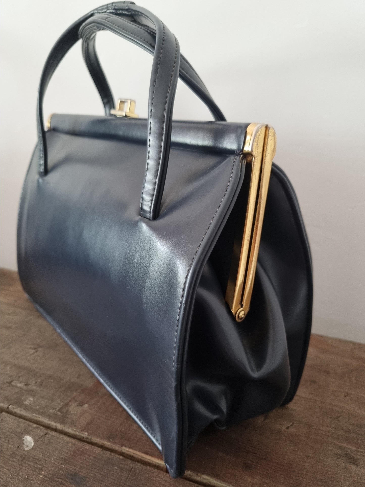 MacLaren Navy Blue Vegan Handbag.