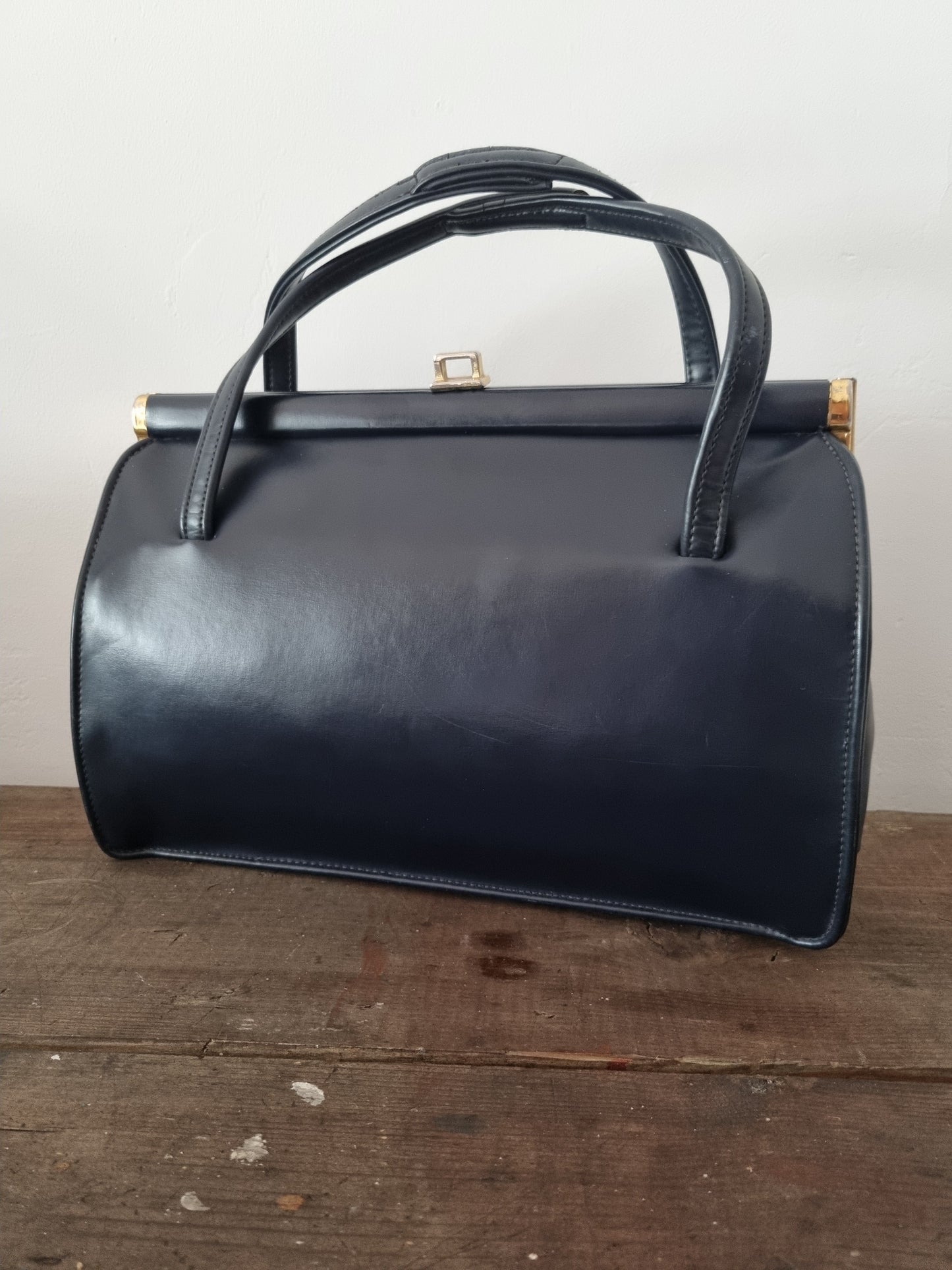 MacLaren Navy Blue Vegan Handbag.