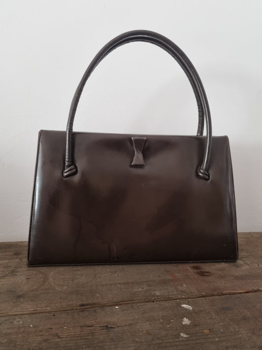 Brown Leather Waldybag. Made in England. In Flawless Condition.