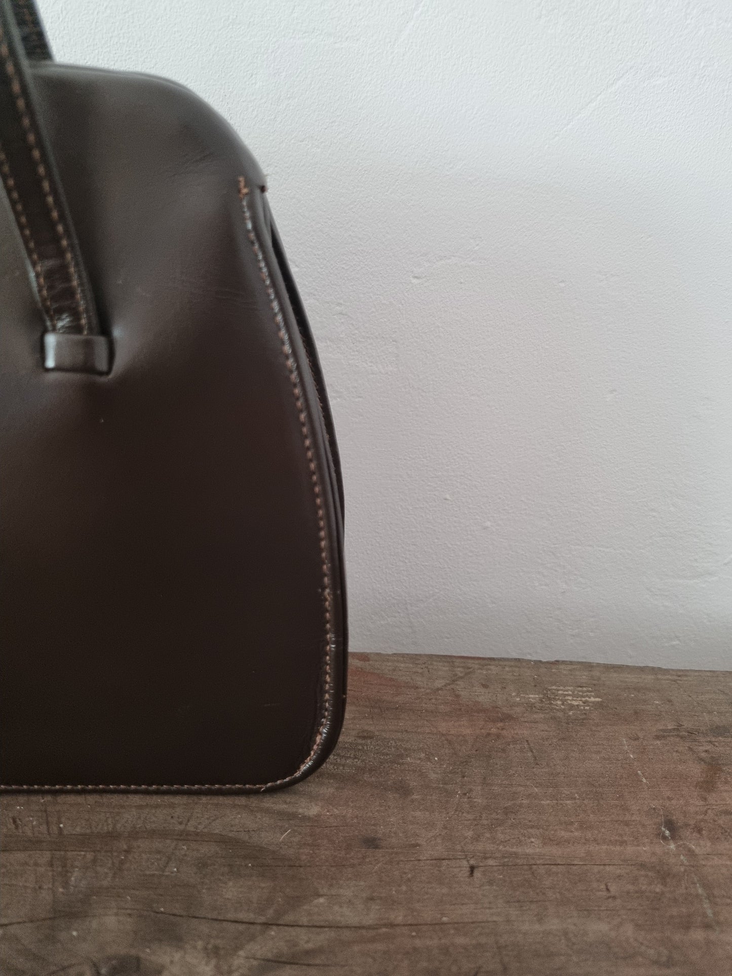 Brown Leather Peter M Alan Of London Handbag. Made in England.