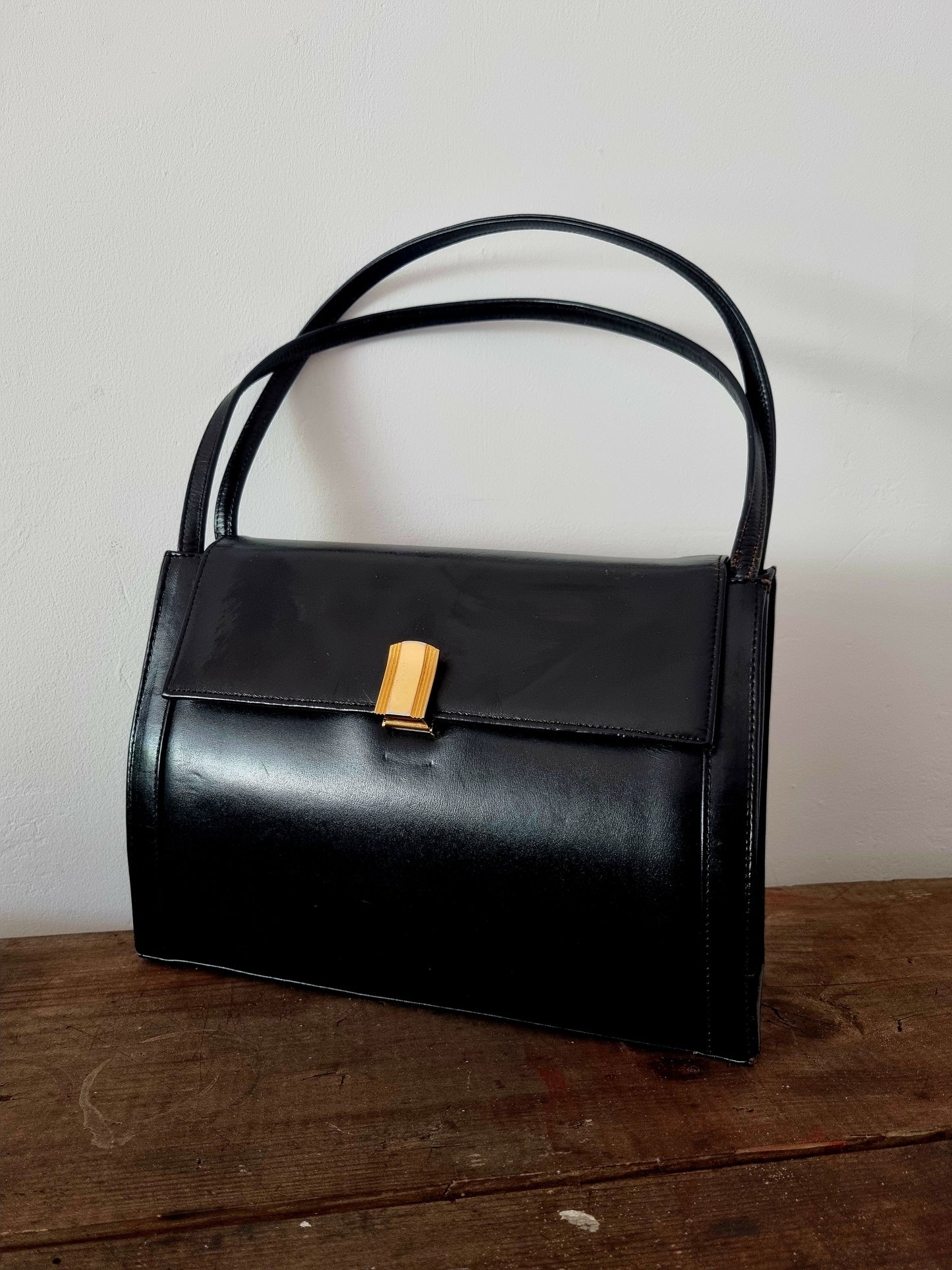 Hamilton Black Leather Handbag