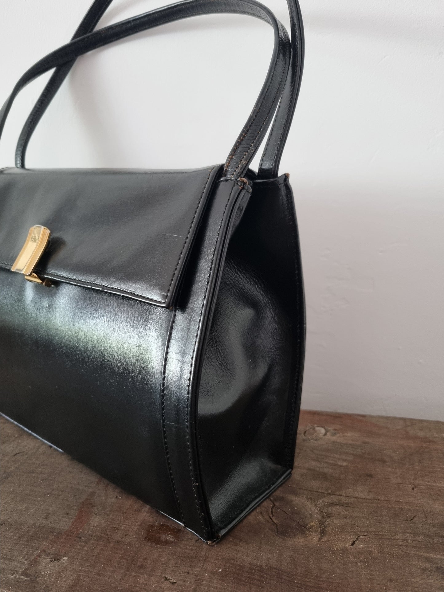 Hamilton Black Leather Handbag