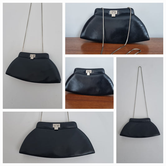 Vintage Evening Magrit Black Statement Side Handbag