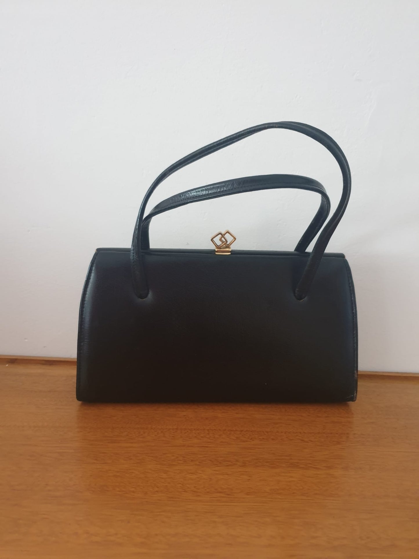 Vintage Leather Middx Black Top Handle Handbag