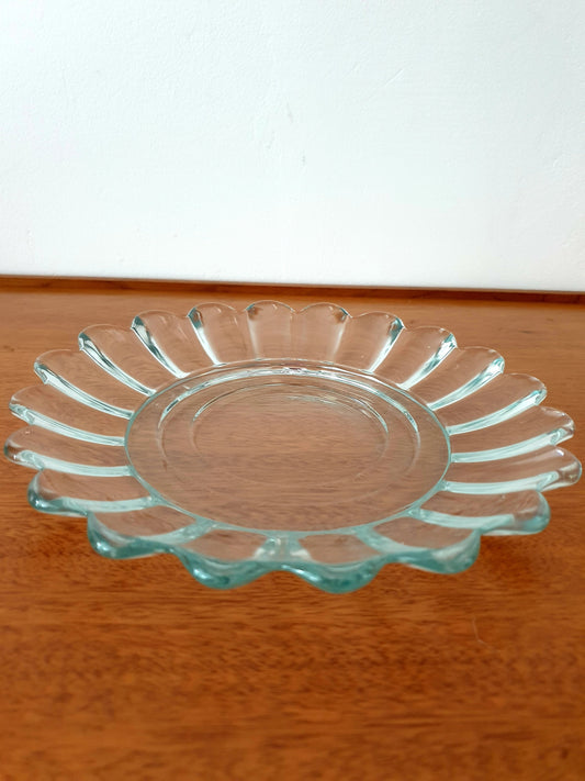 Daisy Style Clear Glass Dish