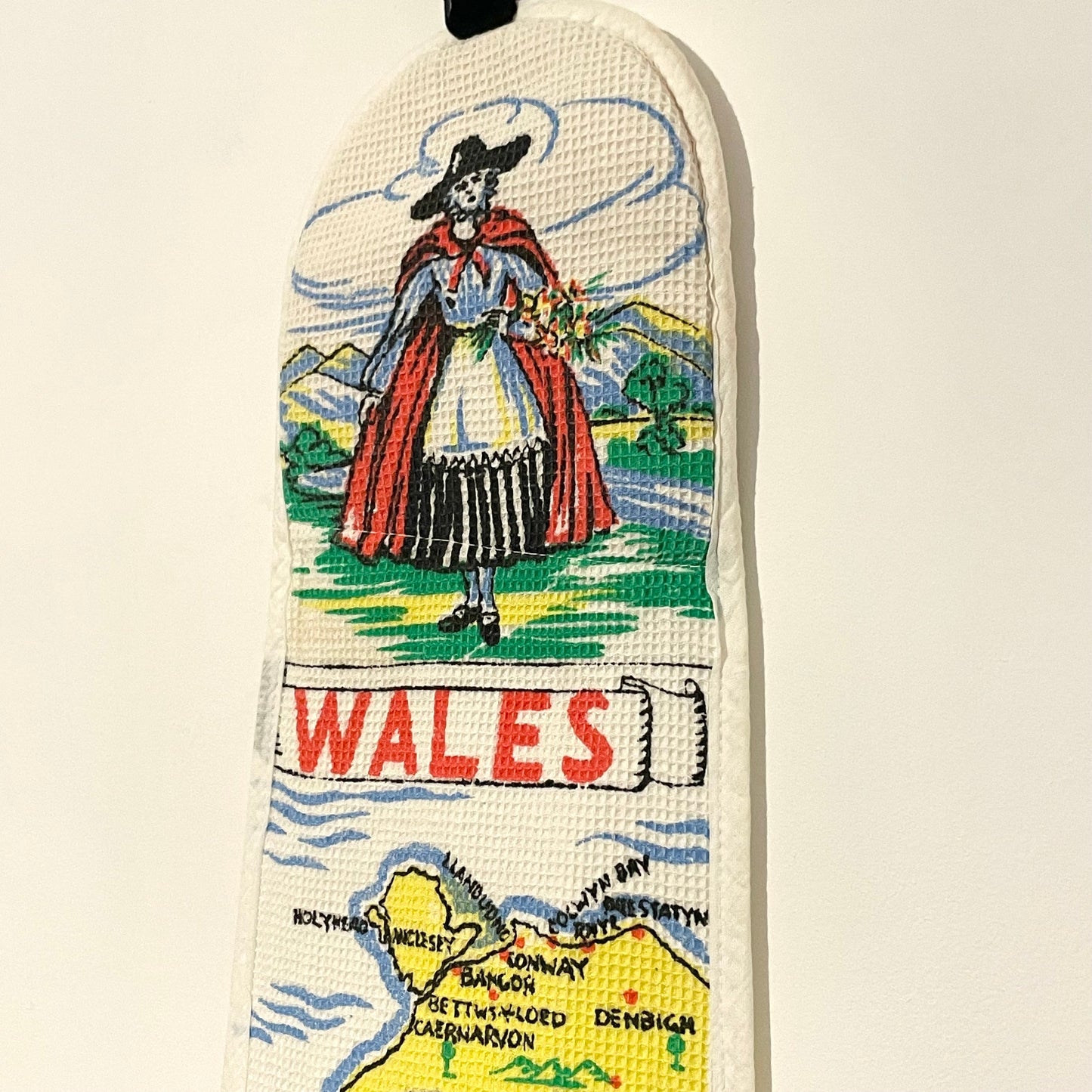 Vintage Causeway Product Wales Welsh Map and Motifs Oven Glove