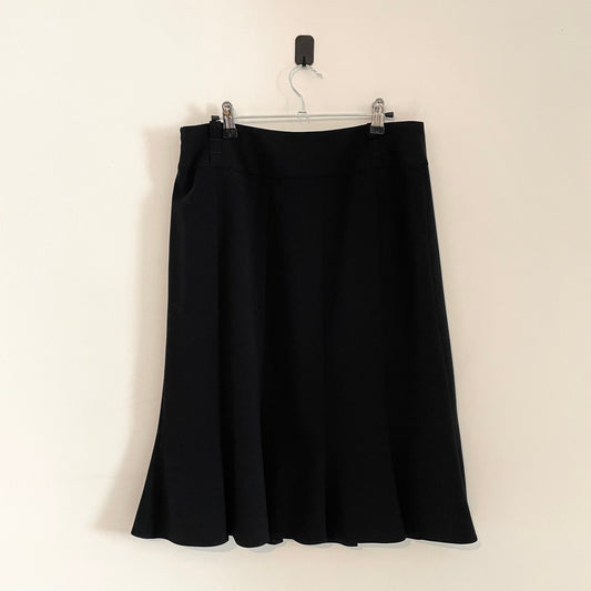 Vintage Marks and Spencer Fit and Flare Black Midi Skirt