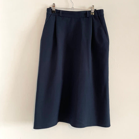 Vintage Navy Blue Classics Debenhams Midi Pencil Skirt