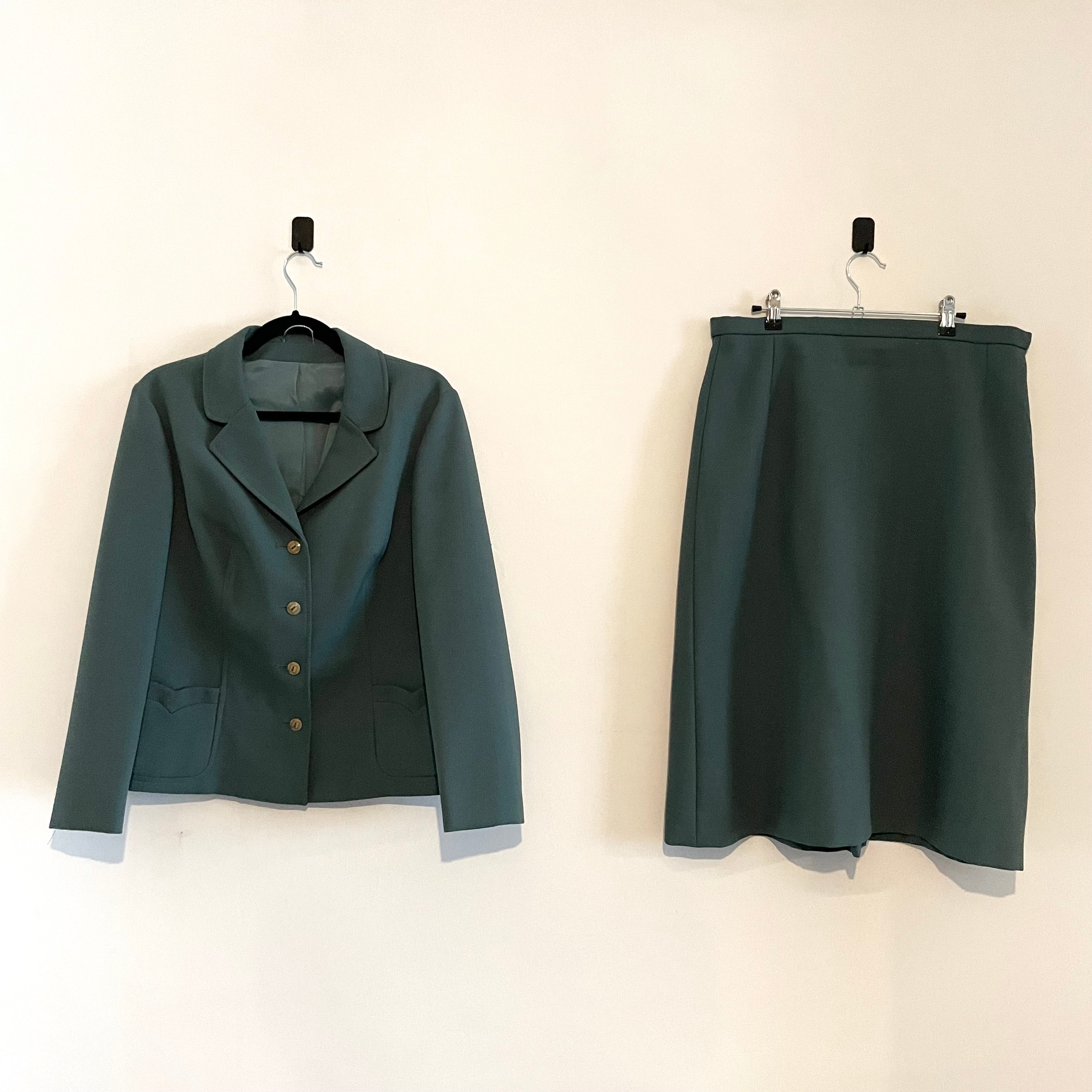 Vintage Eastex Blue Two Piece Skirt Suit. Made in England