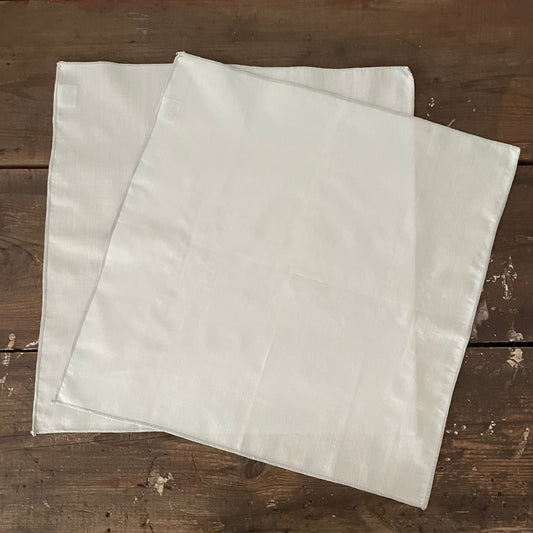 Vintage Set of Two Square Light Blue Napkins