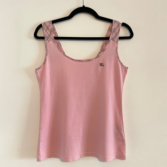 Vintage Baby Pink Burberry London Blue Label Tank Vest Top