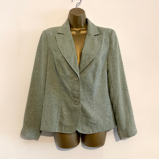 Vintage Blue Green Textured Jacket Blazer