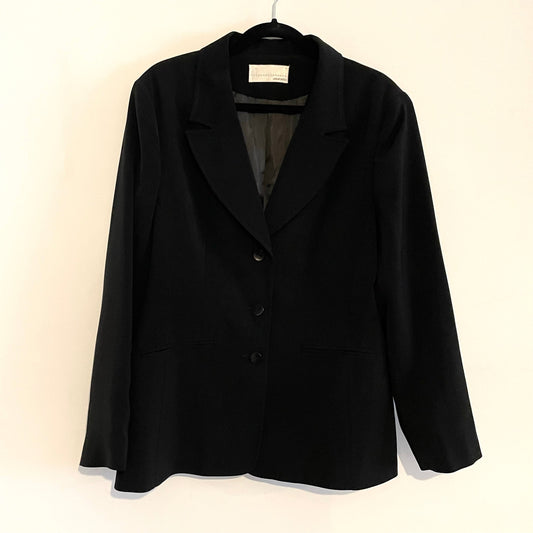 Vintage Amaranto Black Button Up Jacket Blazer