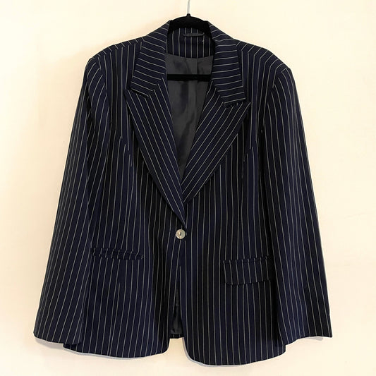 Vintage Navy Blue Pin Stripe Jacket Blazer