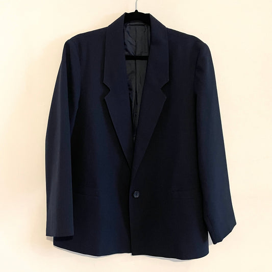 Vintage Navy Blue Classics Debenhams Minimal Jacket Blazer