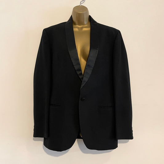 Vintage Burton Tailoring Terylene  Black Minimal Dinner Jacket Unisex