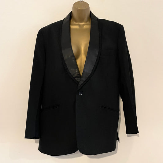 Vintage Designed by Design Circle for John Collier  Black Minimal Dinner Jacket Unisex