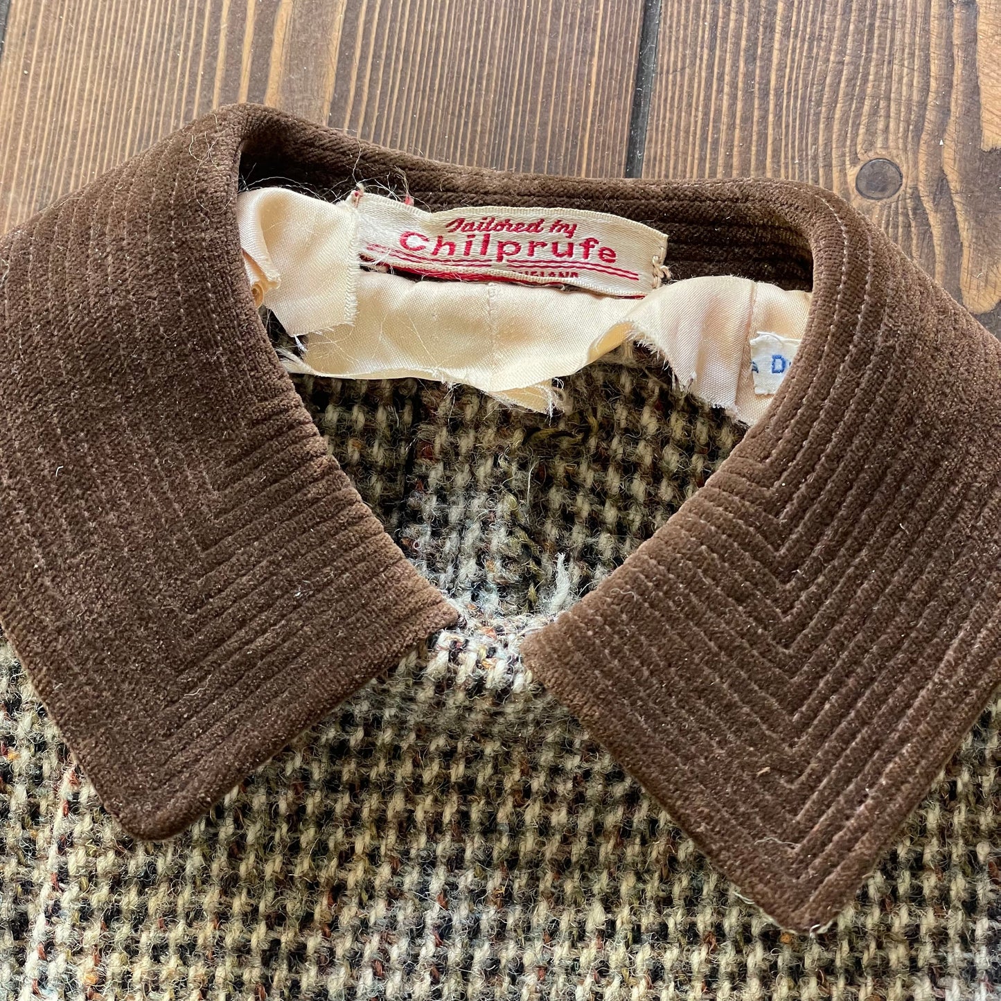 Harris Tweed Costume Bleu à Chevrons