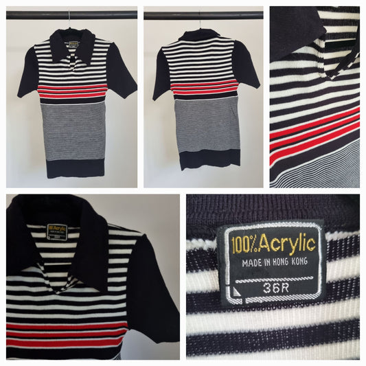 Made in Hong Kong Vintage Polo Knit (SMALL)