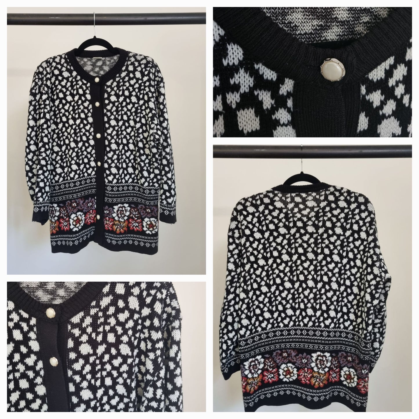 Vintage Cardigan (LARGE) C&A  Retro clothing.