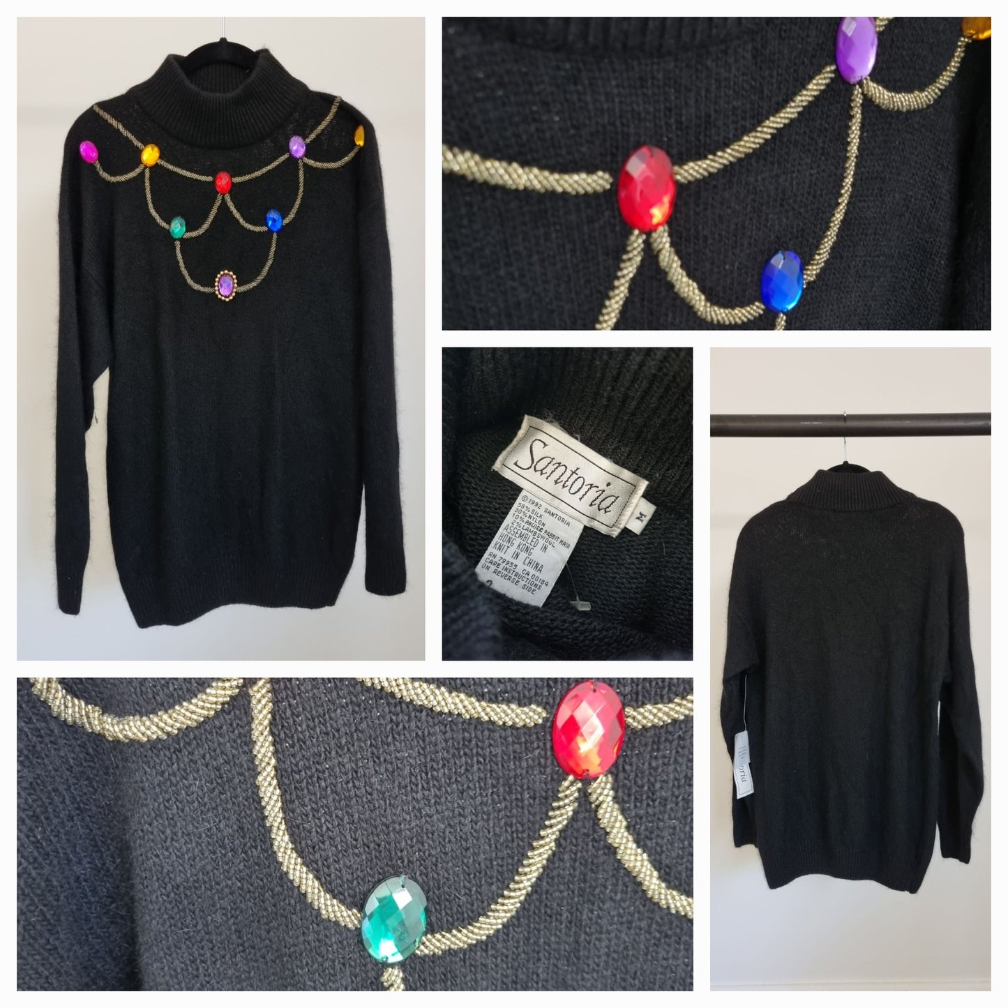 Santoria Vintage Jewelled Jumper (LARGE)