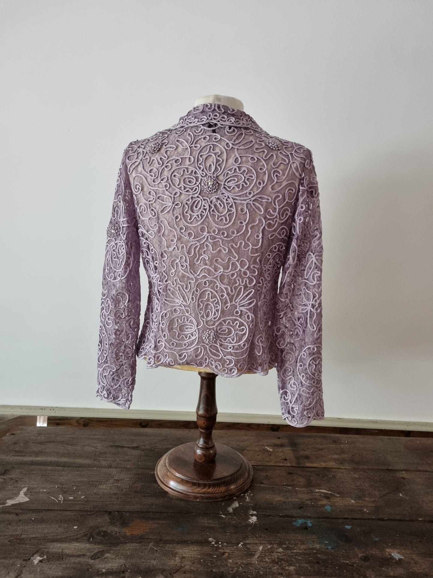 Beautiful Vintage Lilac StephenY 1960s Button Up Shirt Jacket.