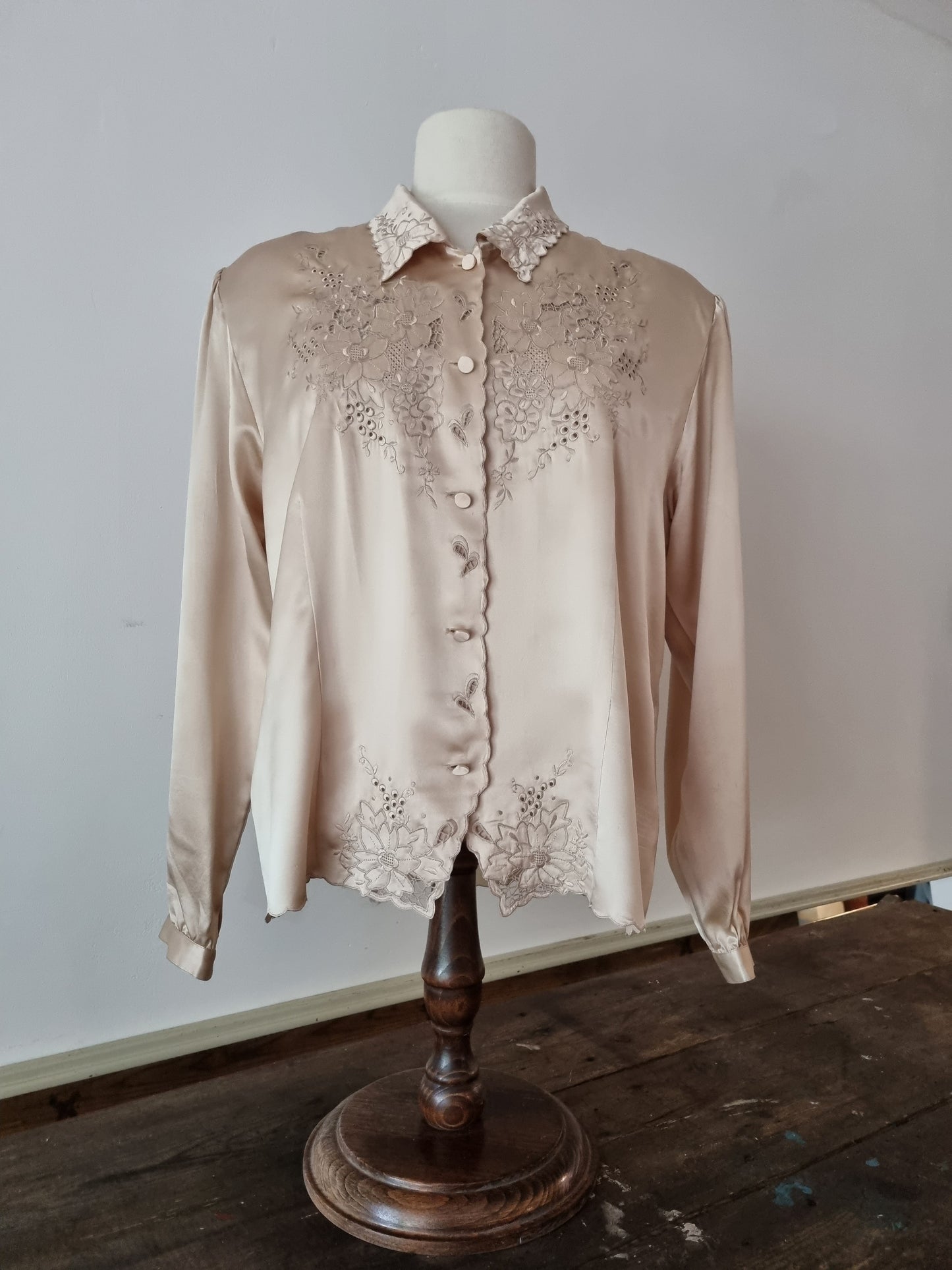 Peony (1970s) Silk Blouse