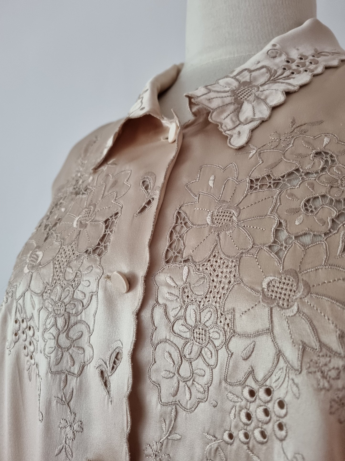 Peony (1970s) Silk Blouse