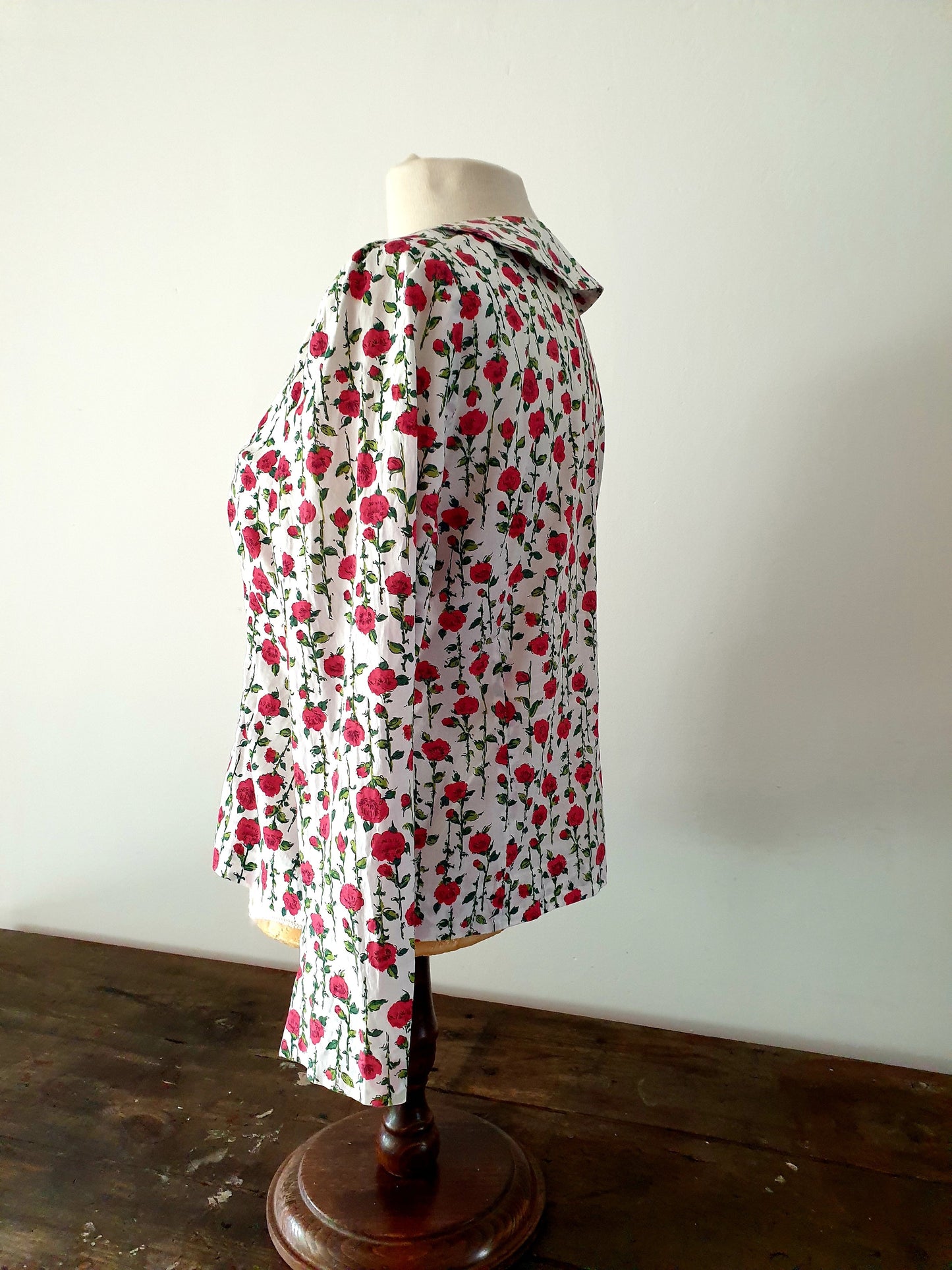 Vintage Red Rose Jacket