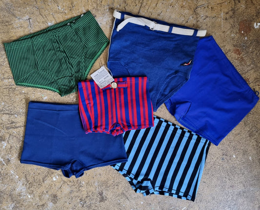 Bundle of Vintage Swimming Trunks and Bottoms. Job Lot of 6 Items.