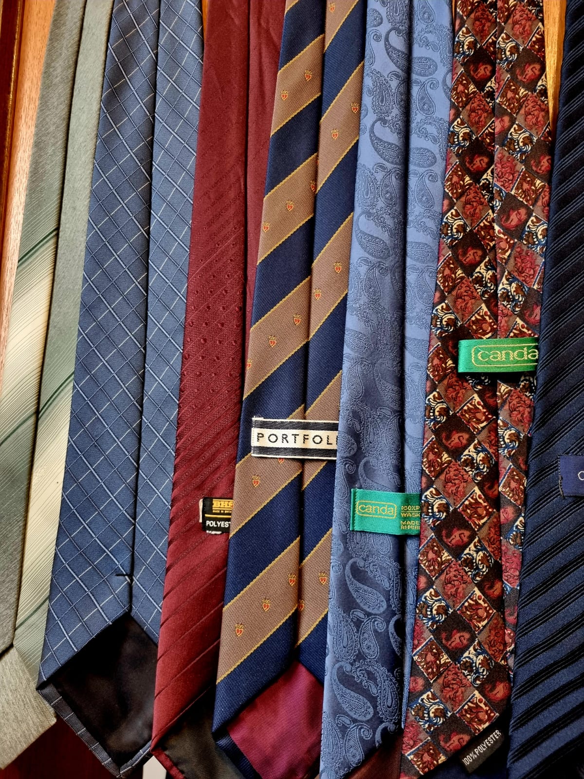 Job Lot Vintage Men's Ties. 13 Pieces. Patterned, Multicoloured, Striped, Bundle, Menswear.