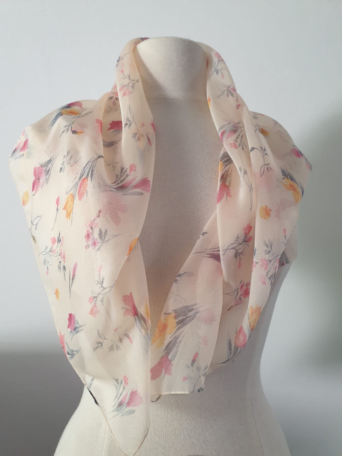 The Delicate Floral One. Vintage Scarf | Vintage Accessories | Handmade Unique Design