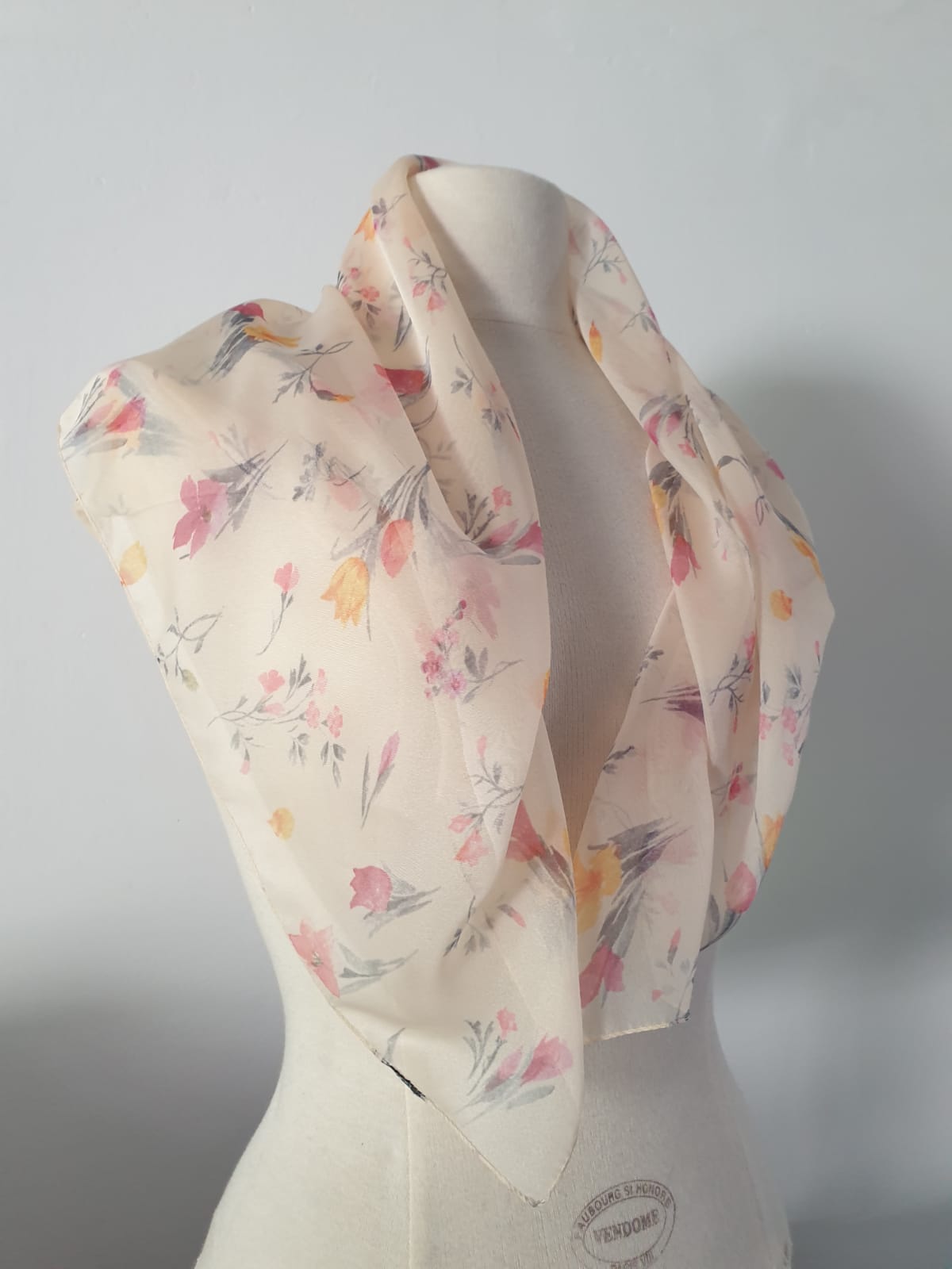 The Delicate Floral One. Vintage Scarf | Vintage Accessories | Handmade Unique Design