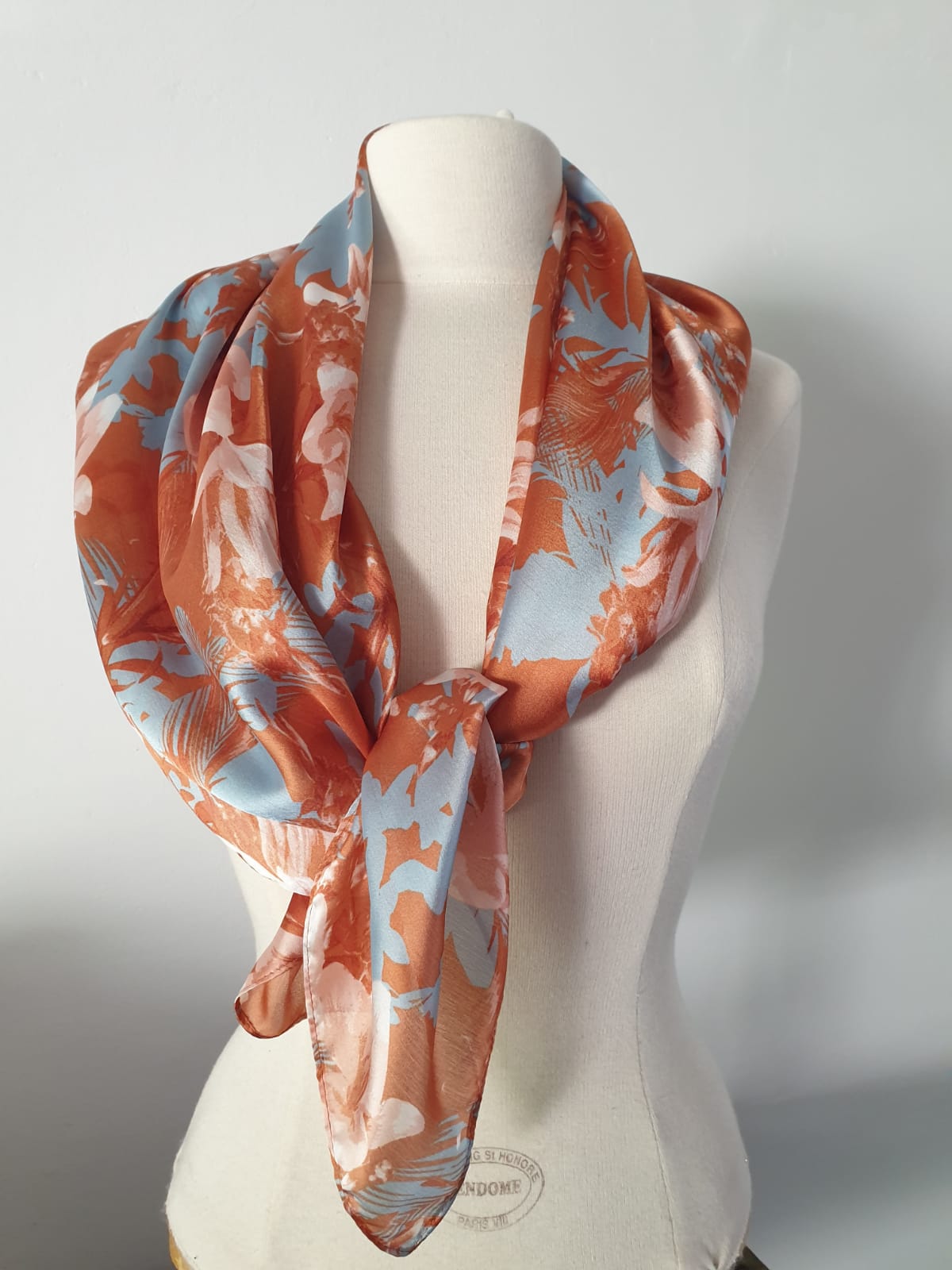 The Coral One. Vintage Scarf | Vintage Accessories | Handmade Unique Design