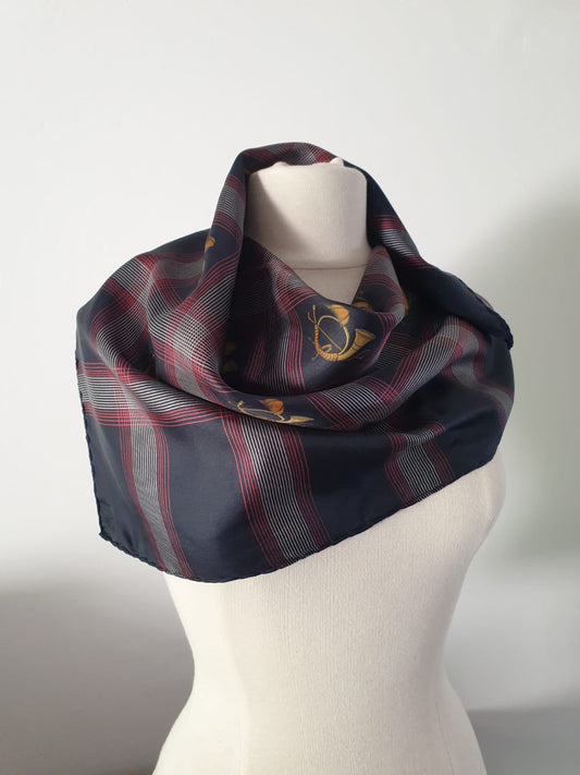 The Black Crossover One. Vintage Scarf | Vintage Accessories | Handmade Unique Design