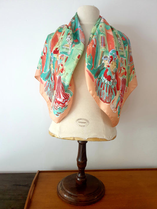 The Plaza One - Vintage Scarf | Vintage Accessories | Handmade Unique Design